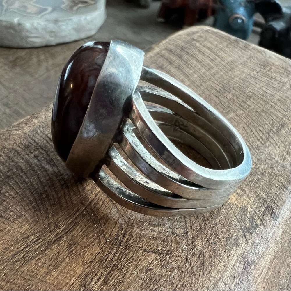 Vintage Fire Agate Ring - Picture 6 of 9